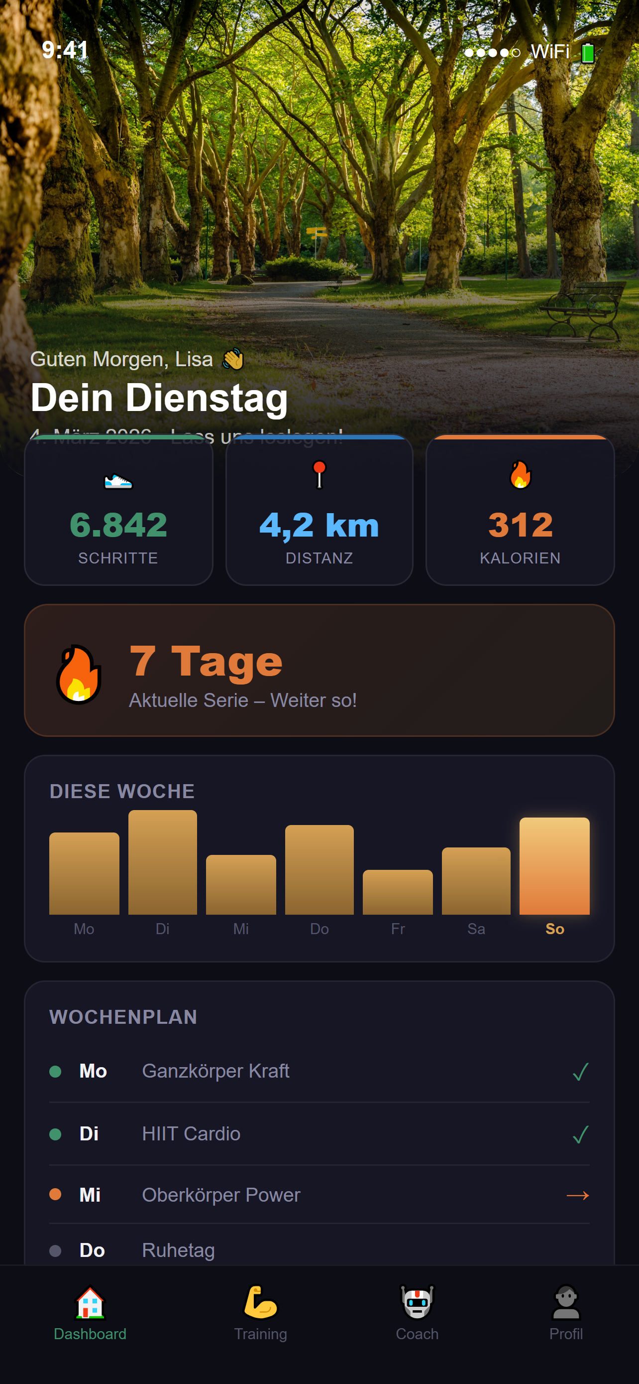 Projekt Fit Dashboard